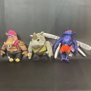 Teenage Mutant Ninja Turtles Mutant Mayhem BEBOP and ROCKSTEADY 8" Stuffed Plush